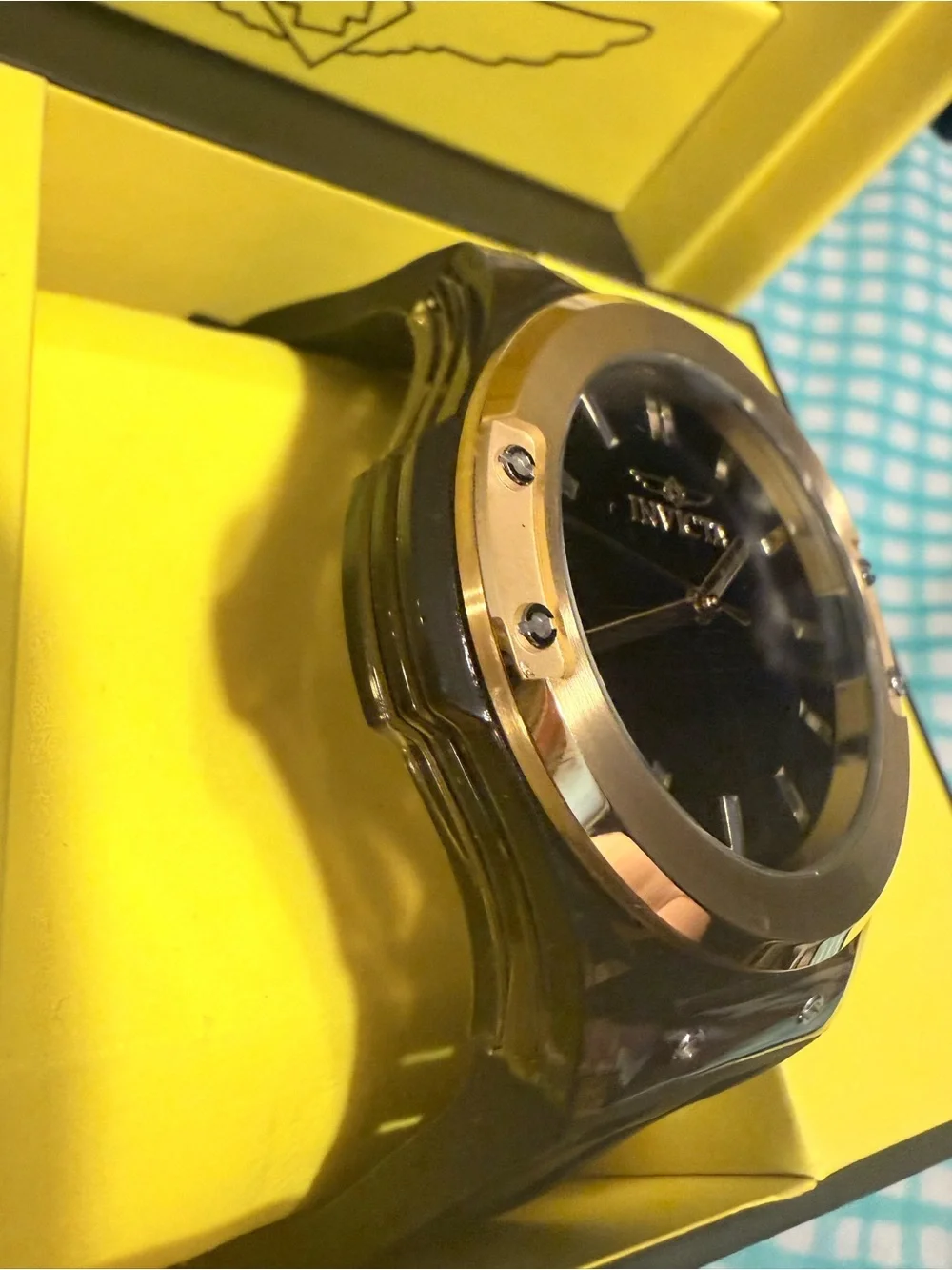 Beautiful Black and Gold Invicta Sea Base Siphon Men's Watch - 45mm